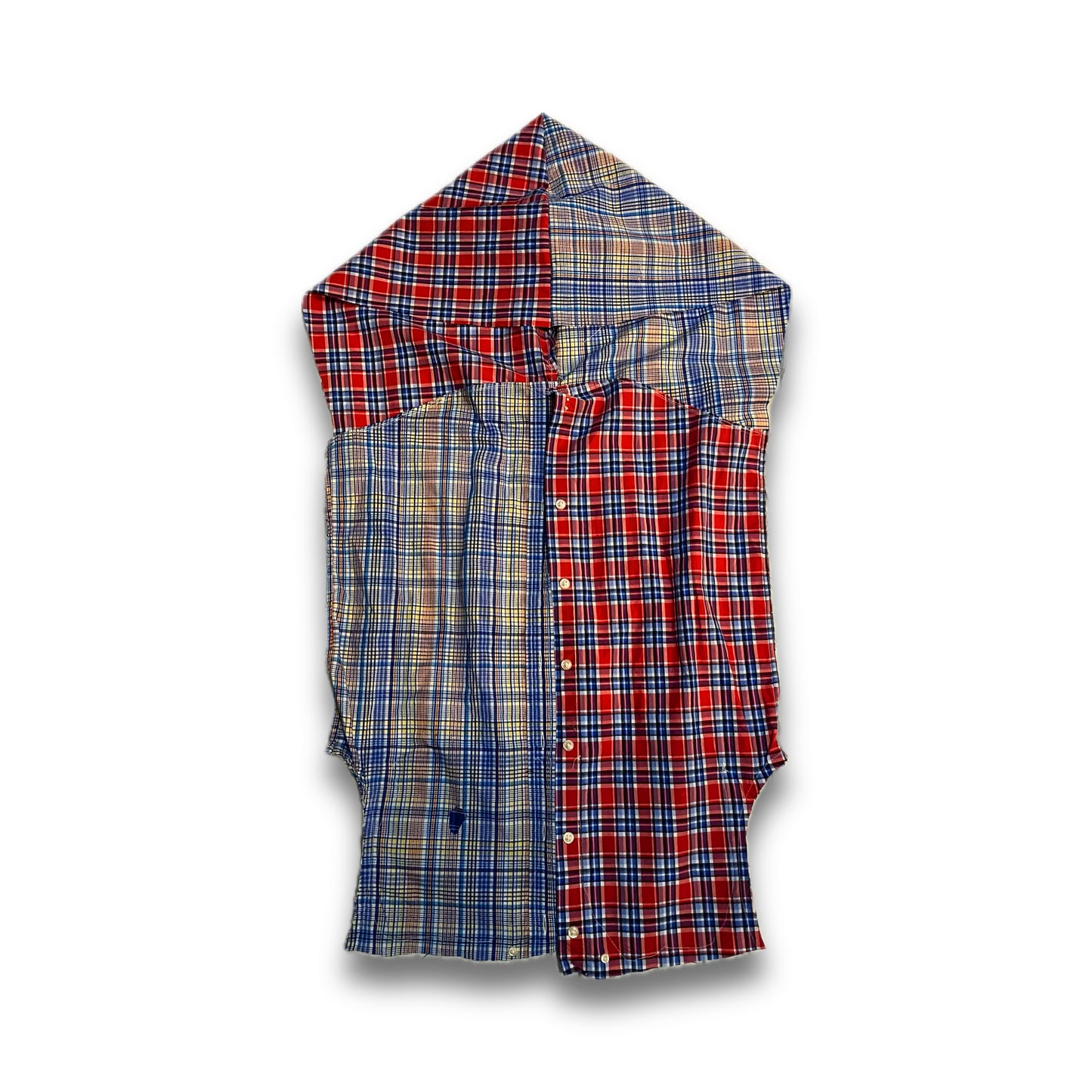 BV Plaid Hooded Scarf