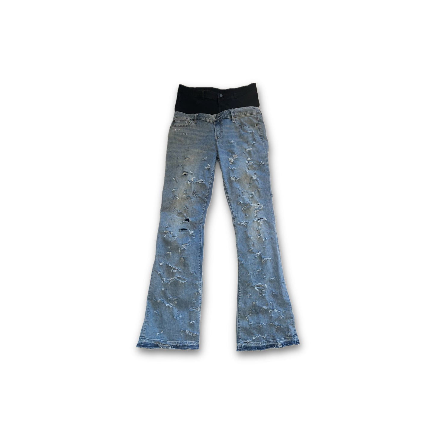 BV Double Waisted 'Overly Distressed' Denim