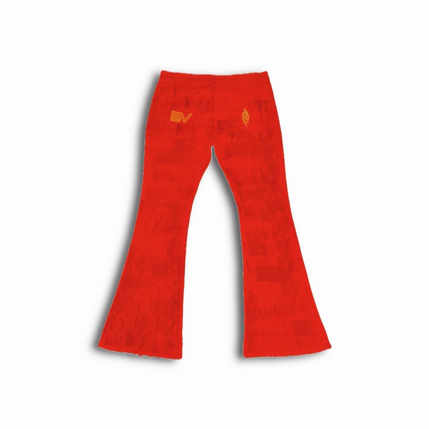 BV 'Sunset' Orange Painted Denim