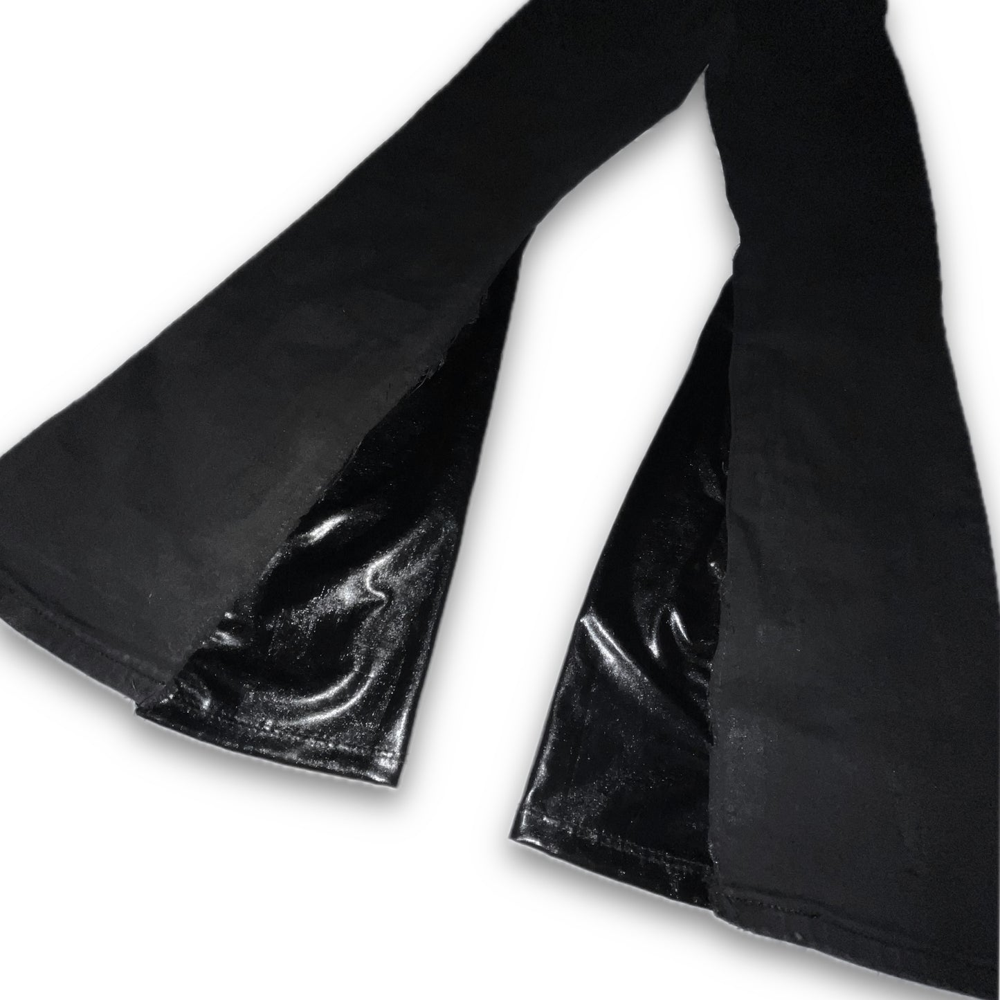 BV Blk Painted Skinny Flared Denim