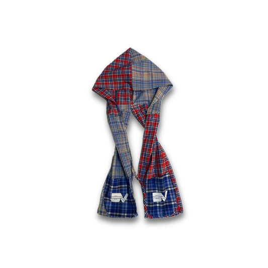 BV Plaid Hooded Scarf