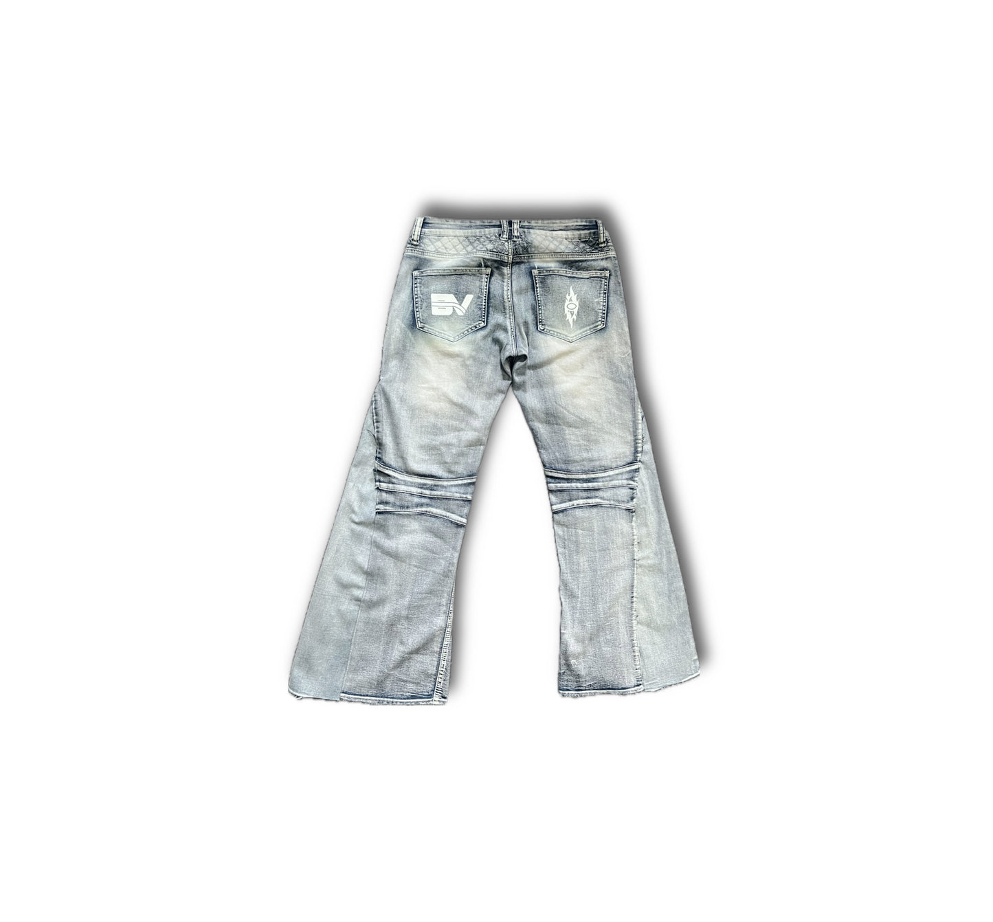 BV Reworked Flared Biker Denim