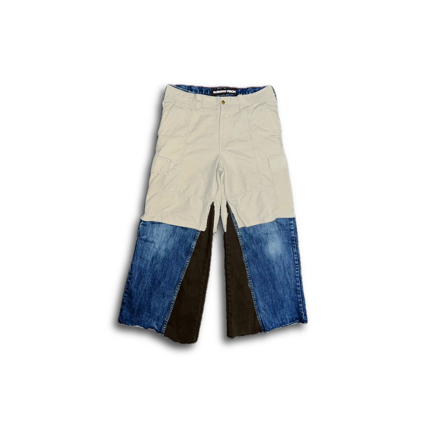 BV Multi-Material Reworked Baggy Denim